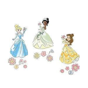 Disney Baby 20pc Princesses Peel Stick Wall Decals Easy Apply Cinderella Belle
